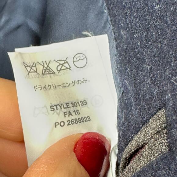 J.CREW Men's Blue Wool Ludlow Blazer Jacket Size 42R Vitale Barberis Canonico - Picture 7 of 7